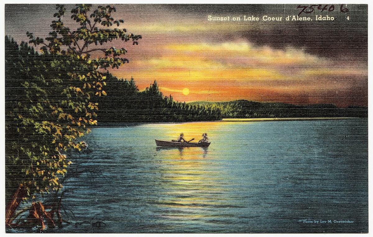 Sunset over Lake Coeur d'Alene, Idaho